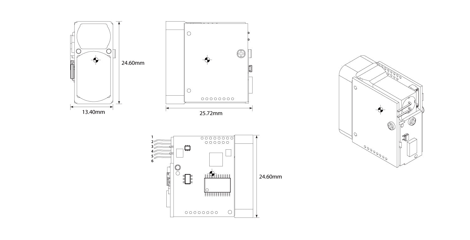 Small Size 2000m Long Distance TOF Laser RangeFinder Module - SICUBE