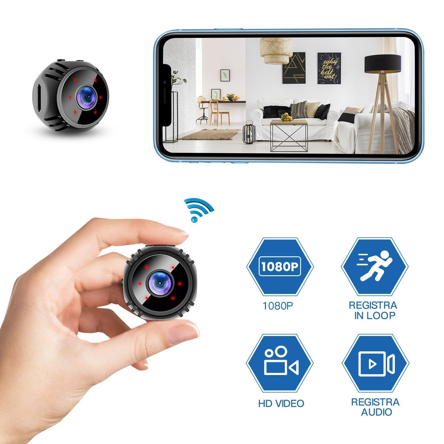 10 pieces low cost Wireless Remote Infrared Night Vision Mini Indoor Smart Camera - SICUBE