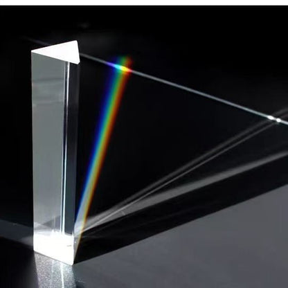 100pcs Crystal 6 inch Optical Glass Triangular Prisms with Gift Box for Science Classroom - SICUBE