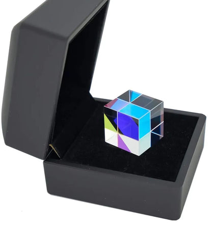 100pcs Low Price 0.78 inch X - Cube Prism RGB Dispersion Prism for Physics and Decoration with Lighting Storage Box - SICUBE