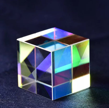 100pcs Low Price 0.78 inch X - Cube Prism RGB Dispersion Prism for Physics and Decoration with Lighting Storage Box - SICUBE