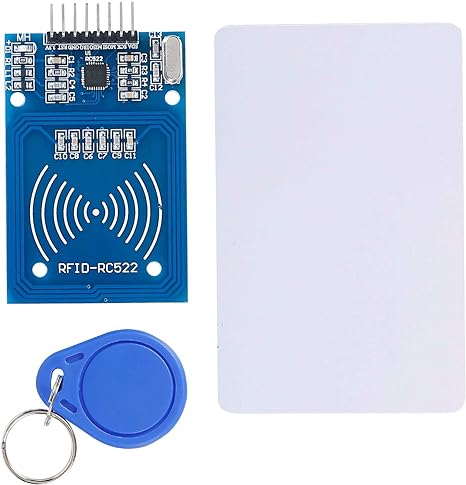 100pcs RFID Mifare RC522 Reader Module with S50 White Card and Key Ring Compatible with Arduino Raspberry Pi - SICUBE