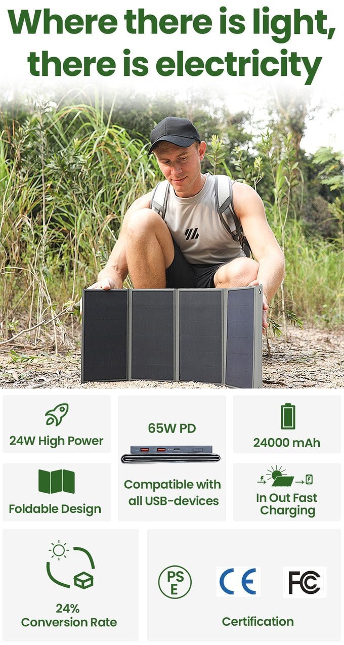 100pcs Solar Power Bank Charger for Outdoor Life with USB interfaces - SICUBE