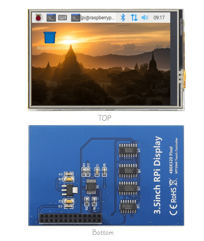 10Pack 3.5 inch Raspberry Pi LCD Display Modules, Touch Screen moudle, TFT LCD Screen Module for Raspberry Pi5 4B - SICUBE