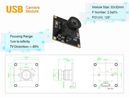 10pcs 4k High Resolution Sony IMX415 Machine Vision AI USB Camera Modules - SICUBE