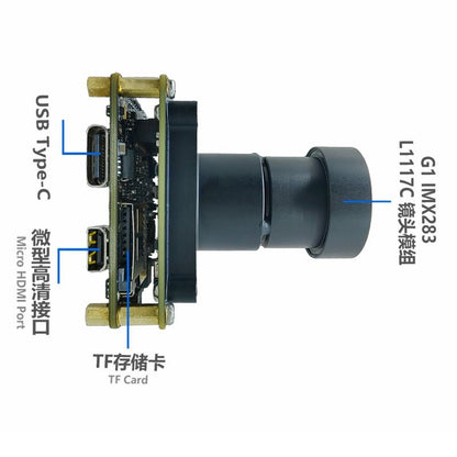 20MP resolution DIY camera, IMX283 4K camera module with wide angle lens - SICUBE