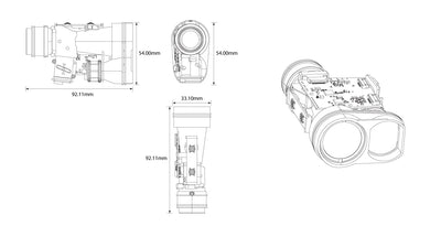 3KM Long Distance Pulsed Laser RangeFinder Module - SICUBE