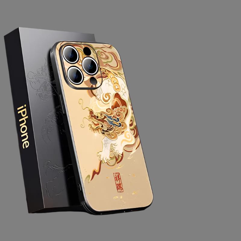 Chinese Culture Cell Phone Cases for iPhone - Dunhuang Aesthetics Dragon - SICUBE