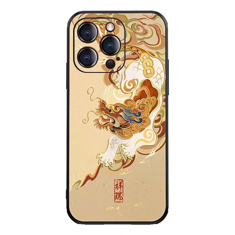 Chinese Culture Cell Phone Cases for iPhone - Dunhuang Aesthetics Dragon - SICUBE