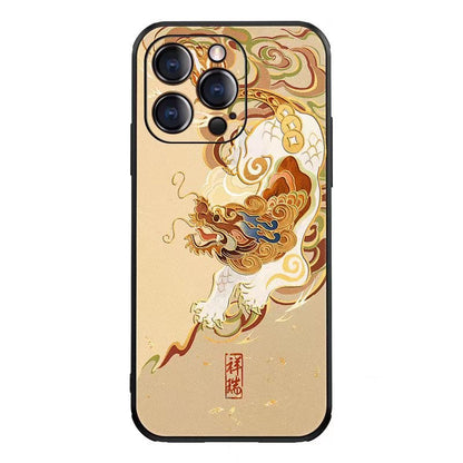 Chinese Culture Cell Phone Cases for iPhone - Dunhuang Aesthetics Dragon - SICUBE