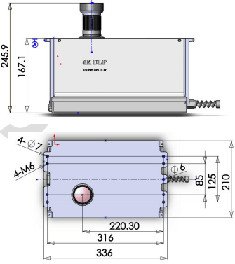 SM12 - LAS Laser Light Source 4K UV Projector for Industrial 4K Resin 3D Printing - SICUBE